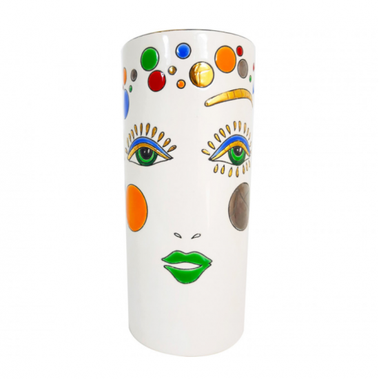 Vase 20cm Happy Face Longwy