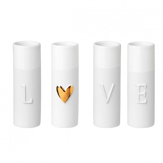 LOVE mini vases set of 4