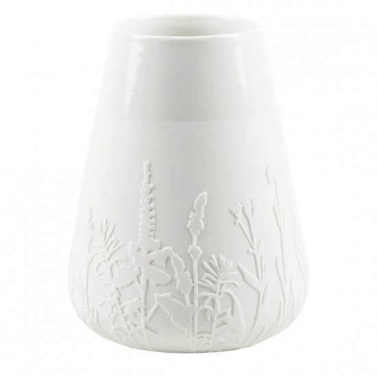 Vase porcelaine relief pm
