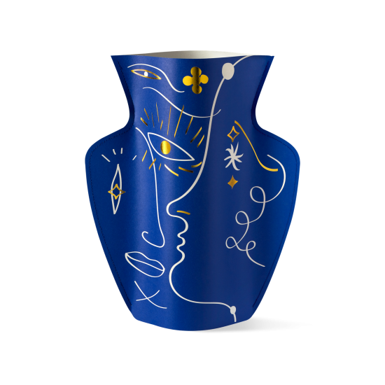 Paper Vase Vasage blue